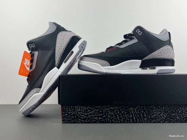 One Kick DN3707-010 Black Cement Air Jordan 3 0806